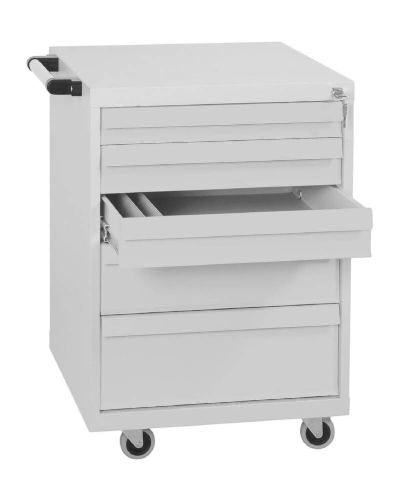 Lüllmann Werkstattwagen 5 Schubladen 840 x 555 x 600 mm in lichtgrau Produktbild Lüllmann Werkstattwagen 5 Schubladen 840 x 555 x 600 mm in lichtgrau