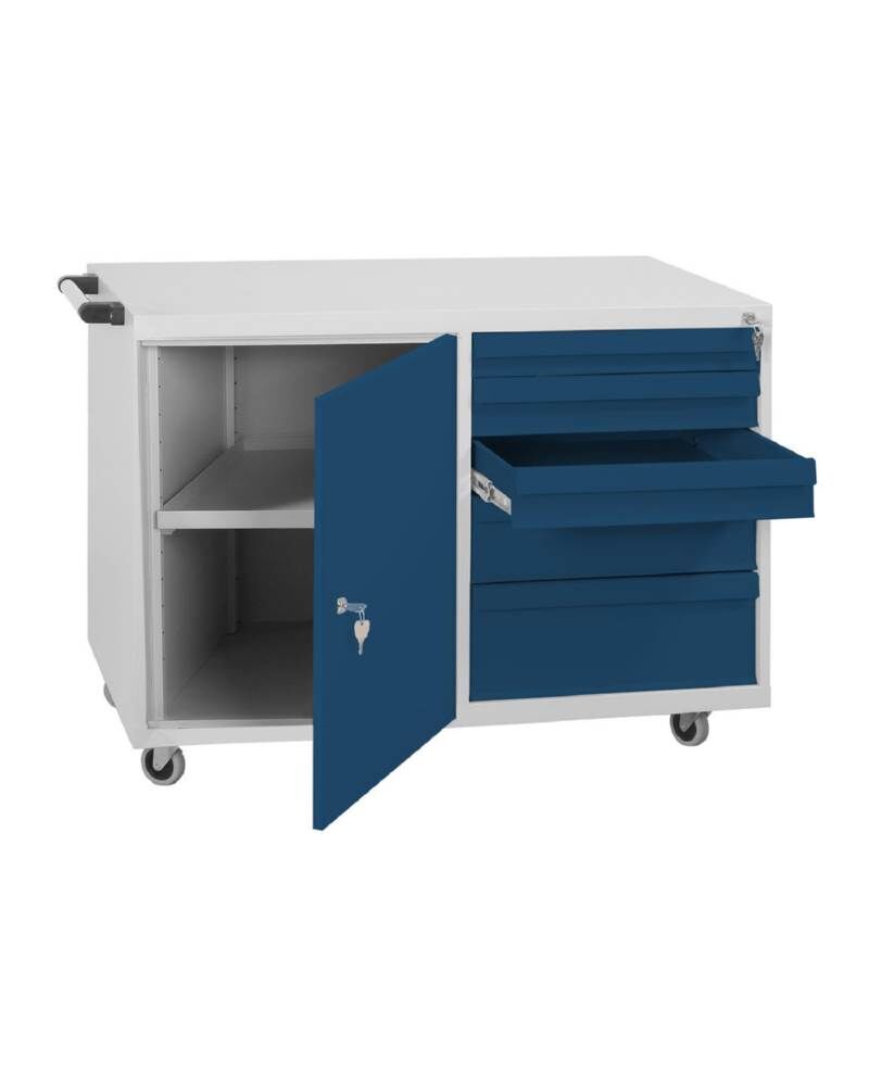 Lüllmann Werkstattwagen 5 Schubladen Flügeltür 840 x 1090 x 600 mm Produktbild Lüllmann Werkstattwagen 5 Schubladen Flügeltür 840 x 1090 x 600 mm