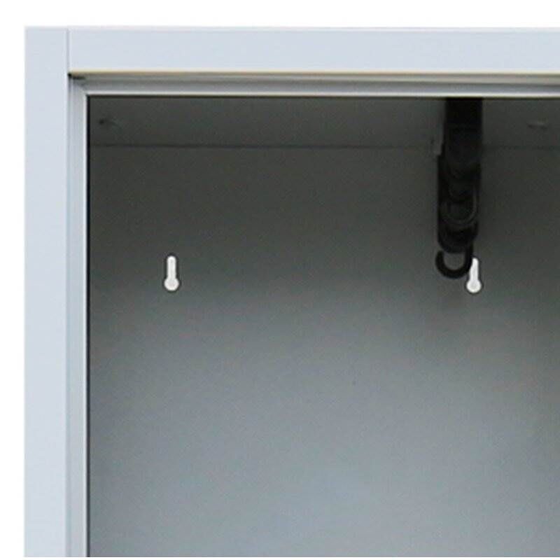 Lüllmann Z Garderobenschrank 2 Abteile 1800 x 415 x 500 mm lichtgrau mit anthrazit Produktbild Lüllmann Z Garderobenschrank 2 Abteile 1800 x 415 x 500 mm lichtgrau mit anthrazit bild 4