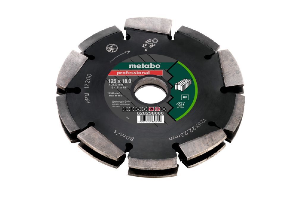 Produktbild Metabo Diamantfrässcheibe UP 125x18x22,23 mm