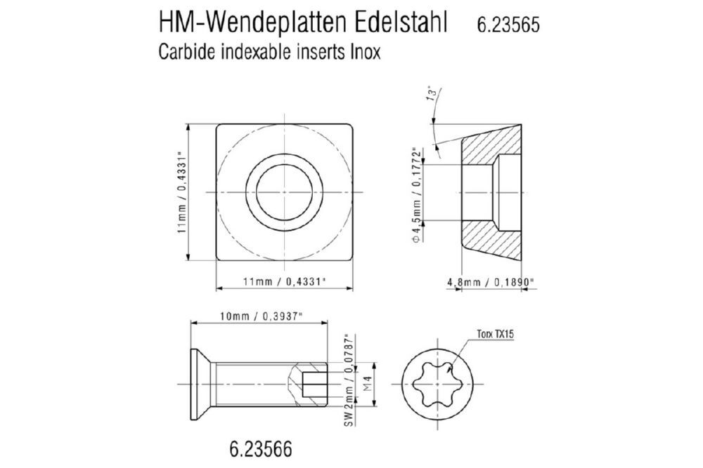 Produktbild 10 HM-Wendeplatten Aluminium bild 3