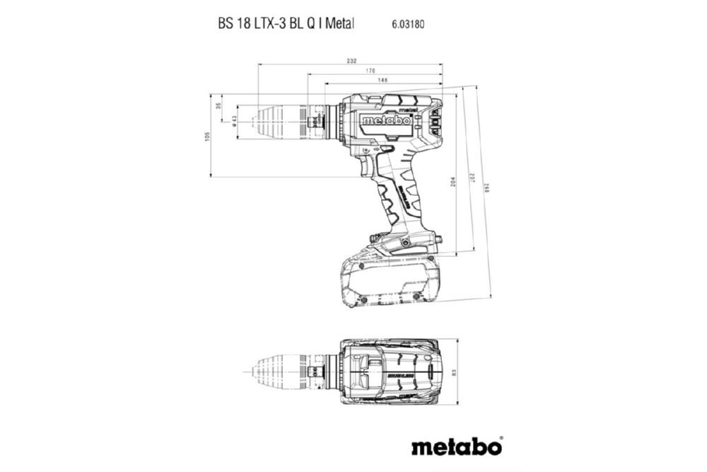 Produktbild BS 18 LTX-3 BL Q I MetalAkku-Bohrs.TV00 bild 7