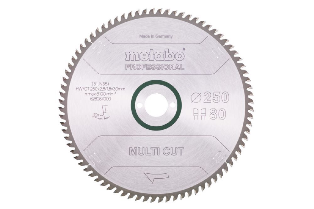 Produktbild Metabo MultiCutProf Kreissägeblatt 250x30 80 WZ