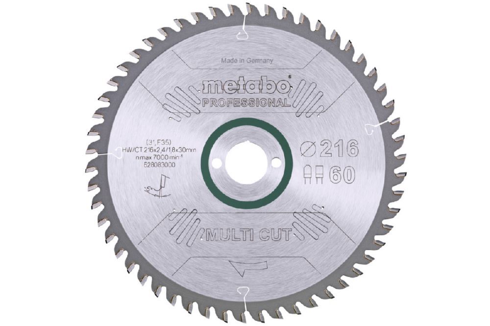 Produktbild Metabo MultiCutProf Kreissägeblatt 216x30 60 FZ/TZ