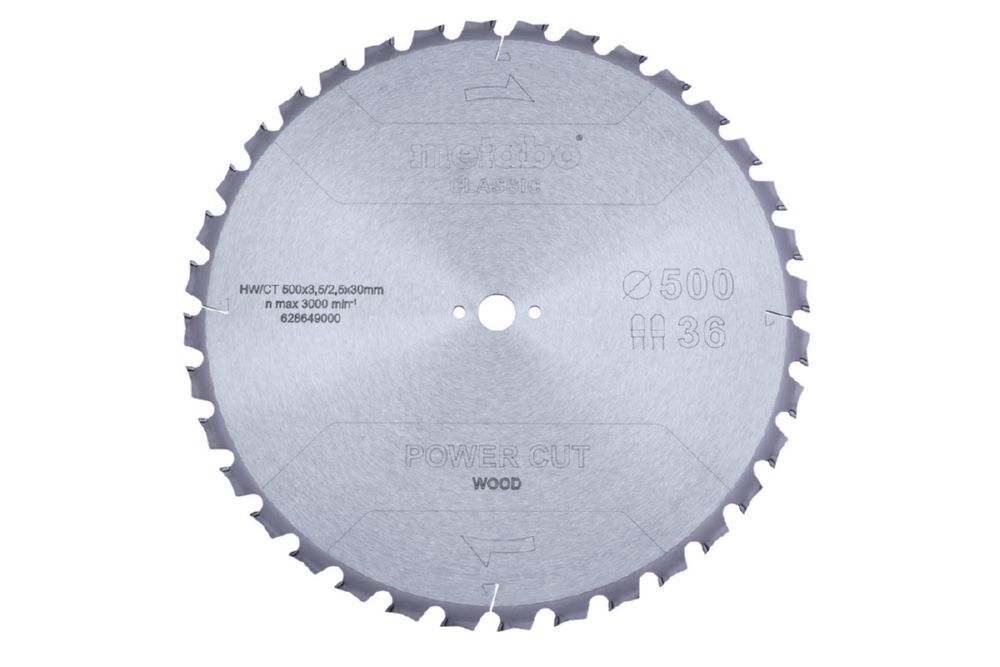Produktbild Metabo PowerCutClassic Kreissägeblatt 500x30 Z36 TZ