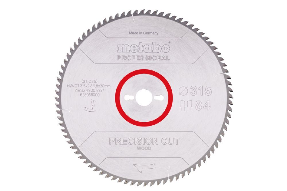 Produktbild Metabo PrecisionCutProf Kreissägeblatt 315x30 84 WZ