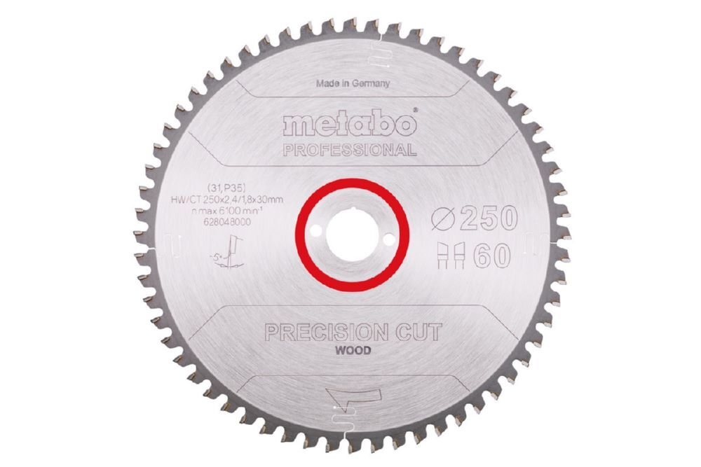 Produktbild Metabo PrecisionCutProf Kreissägeblatt 250x30 60 WZ