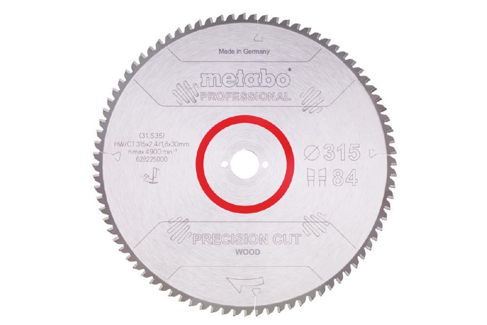 Produktbild Metabo PrecisionCutProf Kreissägeblatt 315x30 84 WZ