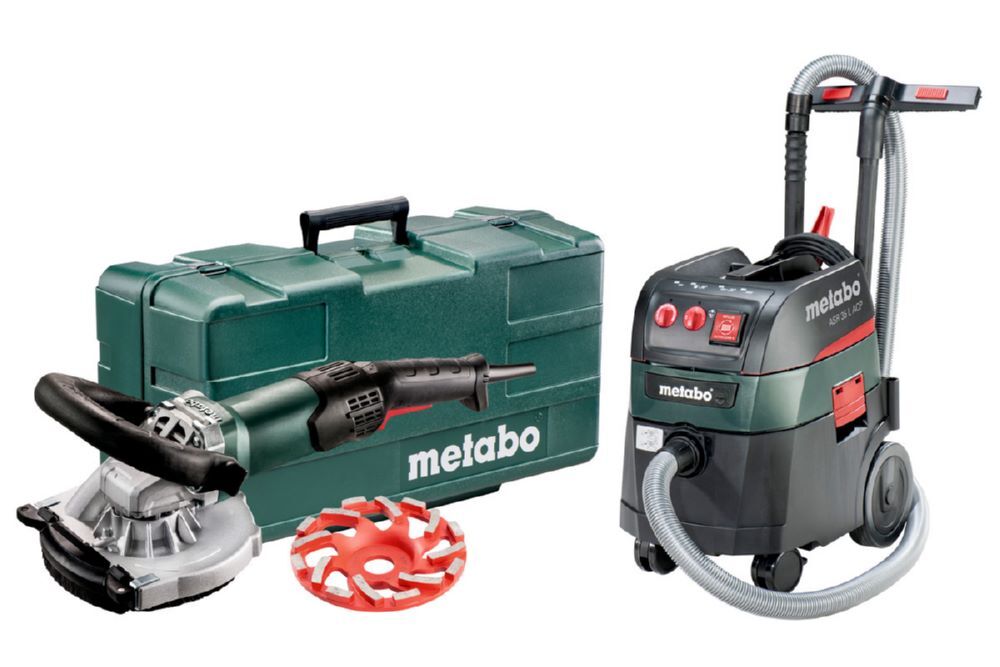 Produktbild Metabo Renovierungsschleifer RSEV 19-125 Beton + Allessauger ASR 35 L ACP