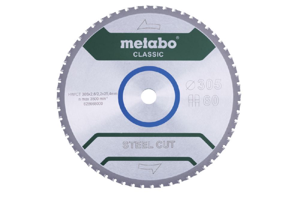 Produktbild Metabo SteelCutClassic Kreissägeblatt 305x25,4 Z60 FZ/FA