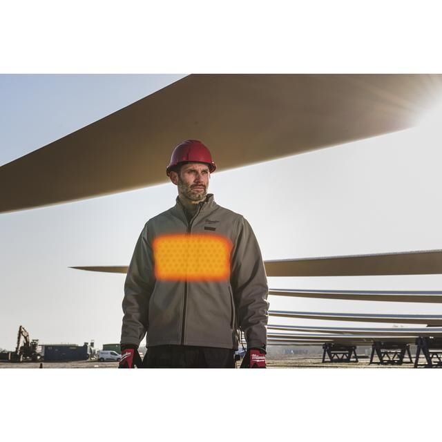 Produktbild Akku Heiz Jacke Herren grau M12 HJGR6-0 (M) 12 V ohne Akku und Ladegerät bild 3