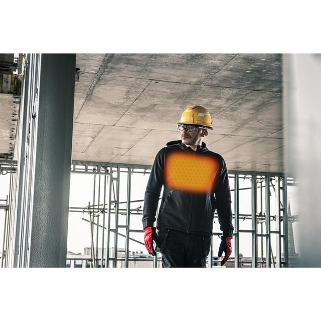 Produktbild Akku Heiz Kapuzenpullover Herren schwarz M12 HHBL5-0 (XXL) 12 V bild 2