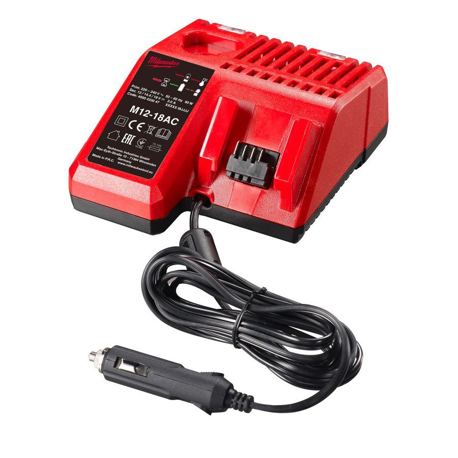 Milwaukee Auto Ladegerät M12-18 AC Produktbild Milwaukee Auto Ladegerät M12-18 AC