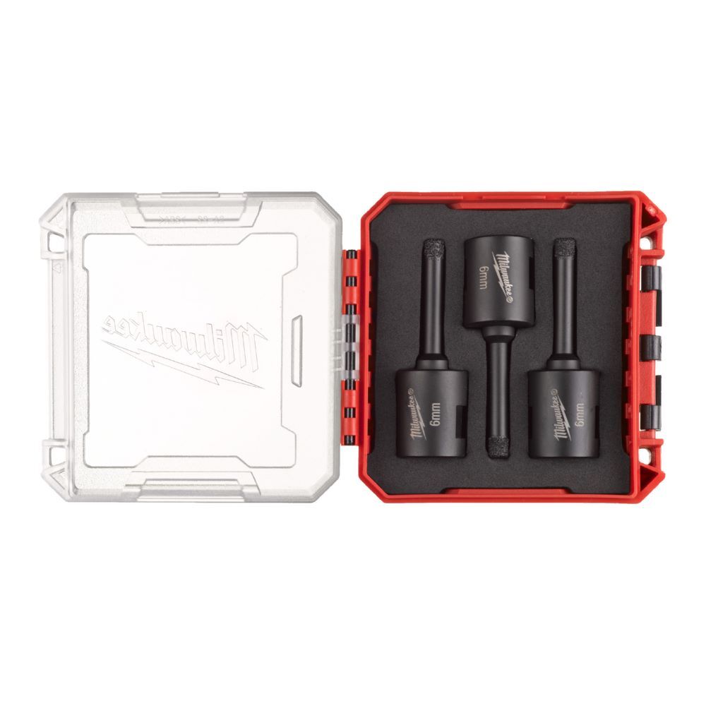 Produktbild Milwaukee Diamantbohrer DIAMOND MAX M14 Set 3-teilig 3 x 6 mm in PACKOUT kompatibler Box