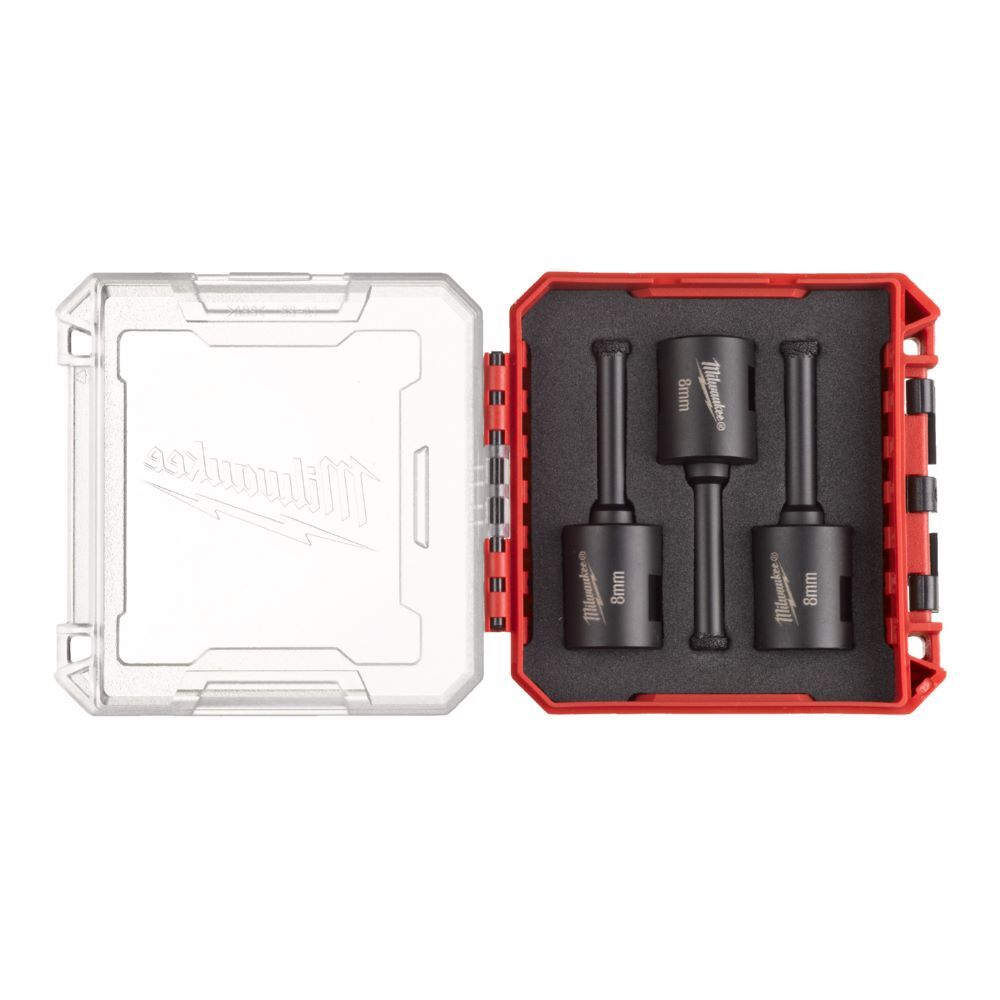Produktbild Milwaukee Diamantbohrer DIAMOND MAX M14 Set 3-teilig 3 x 8 mm in PACKOUT kompatibler Box