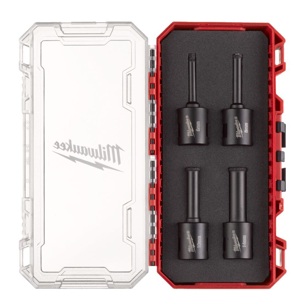 Produktbild Milwaukee Diamantbohrer DIAMOND MAX M14 4-teiliges Set in PACKOUT kompatibler Kassette