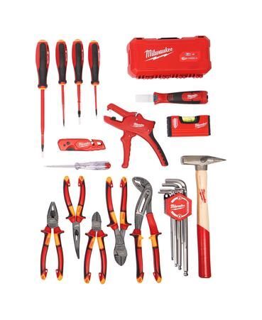 Produktbild Milwaukee Elektriker-Handwerkzeuge Set 62-teilig im PACKOUT Koffer