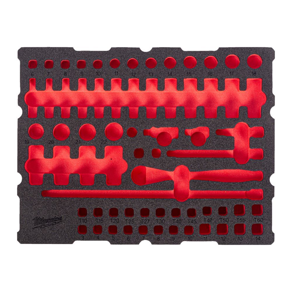 Produktbild Milwaukee Ersatz-Einlage für 1/4 Zoll Ratschen und Steckschlüsseleinsätze PACKOUT