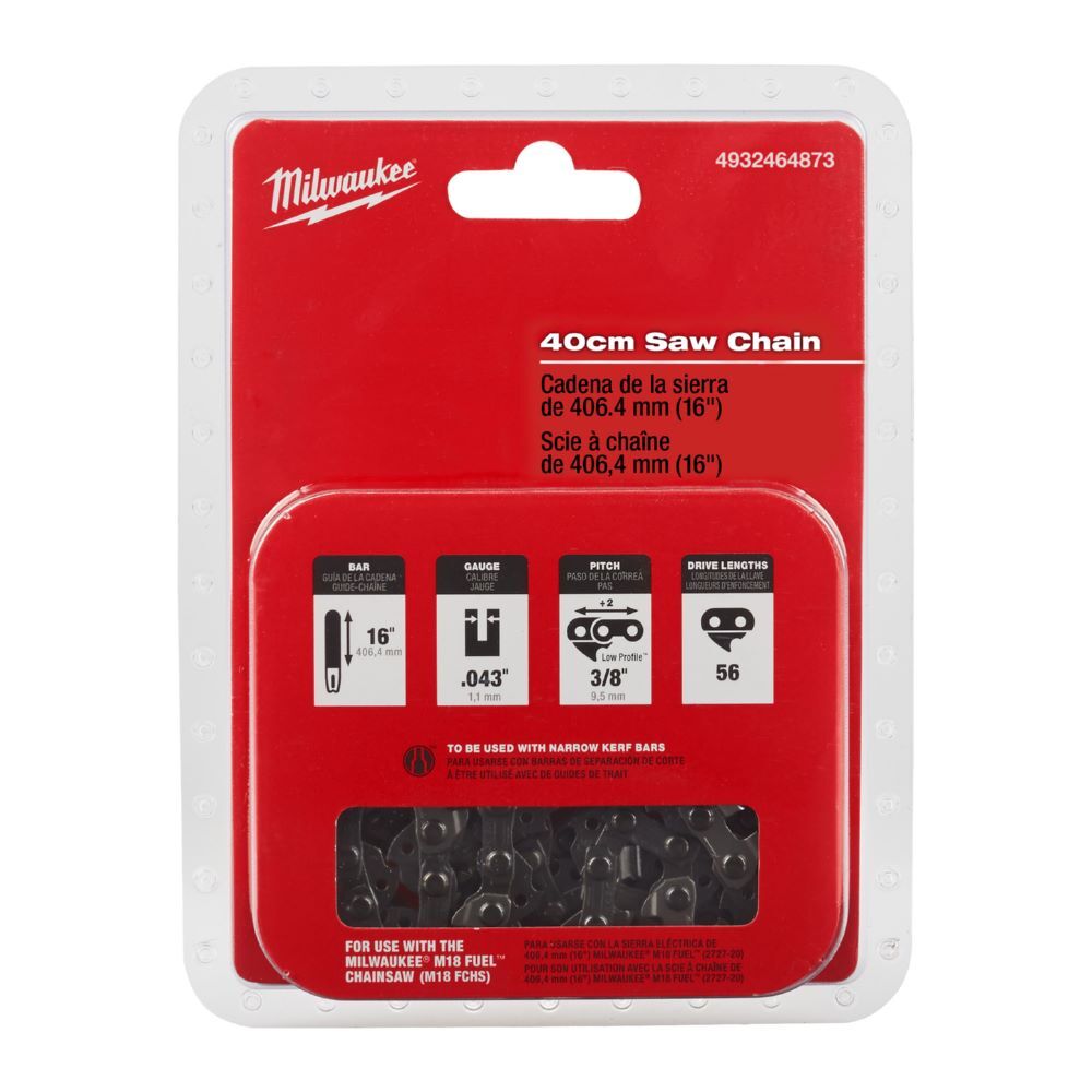 Milwaukee Sägekette 3/8 Zoll 40 cm für M18 FCHS Produktbild Milwaukee Sägekette 3/8 Zoll 40 cm für M18 FCHS