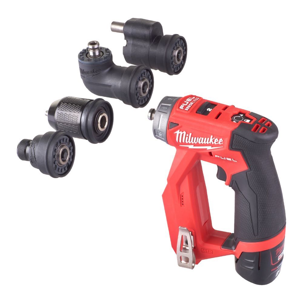 Milwaukee Bohrschrauber Akku Kompact mit Schnellwechselbohrfutter M12FDDXKIT-202X Produktbild Milwaukee Bohrschrauber Akku Kompact mit Schnellwechselbohrfutter M12FDDXKIT-202X