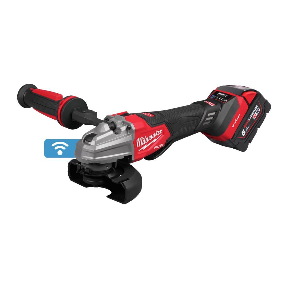 Milwaukee Elektrowerkzeuge Akku Sicherheitswinkelschleifer M18 FUEL ONE-KEY M18FSAGSVO125X-502X Produktbild Milwaukee Elektrowerkzeuge Akku Sicherheitswinkelschleifer M18 FUEL ONE-KEY M18FSAGSVO125X-502X