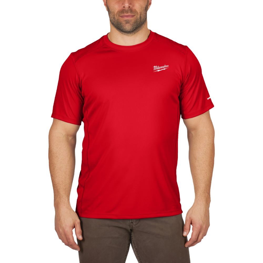 Milwaukee Elektrowerkzeuge Funktions T-Shirt in rot mit UV Schutz WWSSRD-M Größe M Produktbild Milwaukee Elektrowerkzeuge Funktions T-Shirt in rot mit UV Schutz WWSSRD-M Größe M