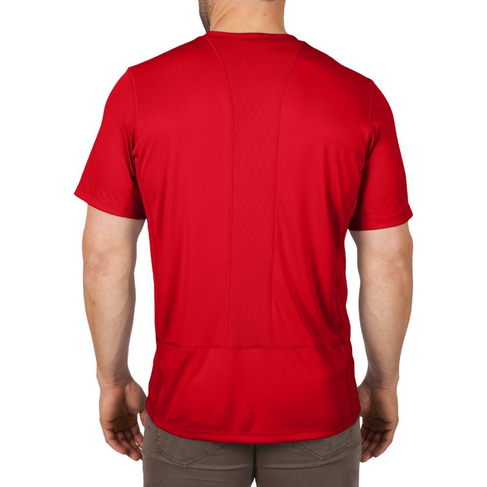 Milwaukee Elektrowerkzeuge Funktions T-Shirt in rot mit UV-Schutz WWSSRD-XL Größe XL Produktbild Milwaukee Elektrowerkzeuge Funktions T-Shirt in rot mit UV-Schutz WWSSRD-XL Größe XL bild 2