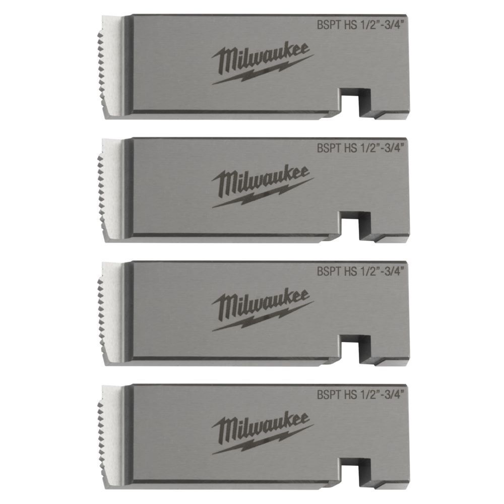 Milwaukee Elektrowerkzeuge Gewindeschneideisen 1/2 Zoll bis 3/4 Zoll BSPT HS für MXF PTR2 PTR2D Produktbild Milwaukee Elektrowerkzeuge Gewindeschneideisen 1/2 Zoll bis 3/4 Zoll BSPT HS für MXF PTR2 PTR2D