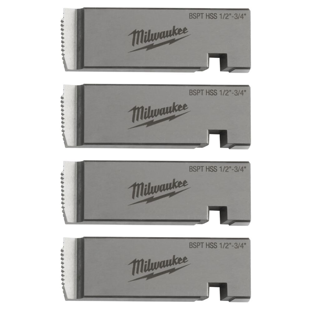 Milwaukee Elektrowerkzeuge Gewindeschneideisen 1/2 bis 3/4 Zoll BSPT HSS für MXF PTR2 PTR2D Produktbild Milwaukee Elektrowerkzeuge Gewindeschneideisen 1/2 bis 3/4 Zoll BSPT HSS für MXF PTR2 PTR2D