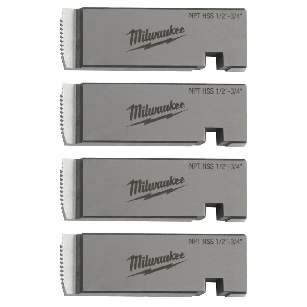 Milwaukee Elektrowerkzeuge Gewindeschneideisen für MXF PTR2 PTR2D 1/2 Zoll bis 3/4 Zoll NPT HSS Produktbild Milwaukee Elektrowerkzeuge Gewindeschneideisen für MXF PTR2 PTR2D 1/2 Zoll bis 3/4 Zoll NPT HSS