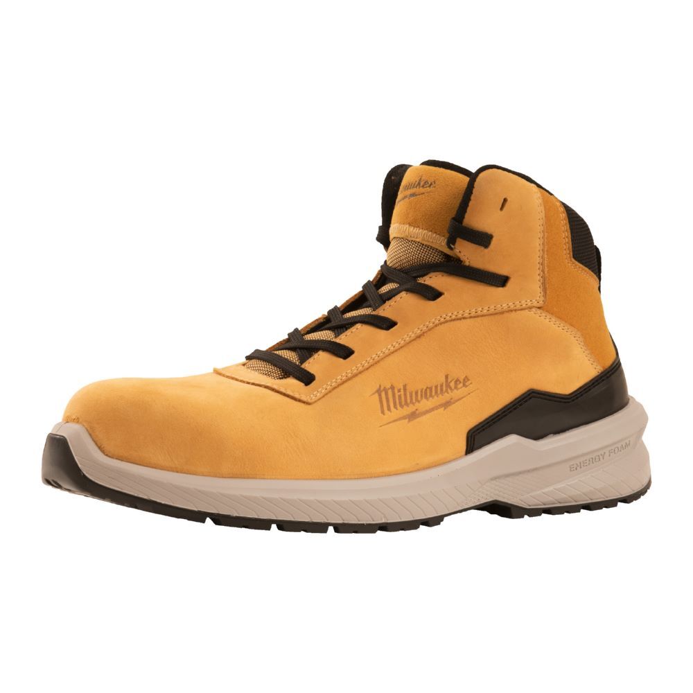 Milwaukee Elektrowerkzeuge FLEXTRED Sicherheits Schnürstiefel S3S Leder braun Größe 48 Produktbild Milwaukee Elektrowerkzeuge FLEXTRED Sicherheits Schnürstiefel S3S Leder braun Größe 48 bild 1