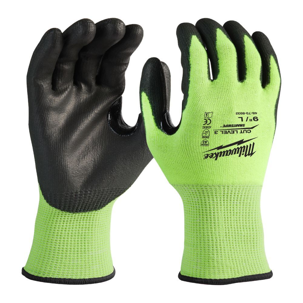 Milwaukee Hi-Vis Schnittschutzhandschuhe Klasse 3 C Größe 9 L Produktbild Milwaukee Hi-Vis Schnittschutzhandschuhe Klasse 3 C Größe 9 L