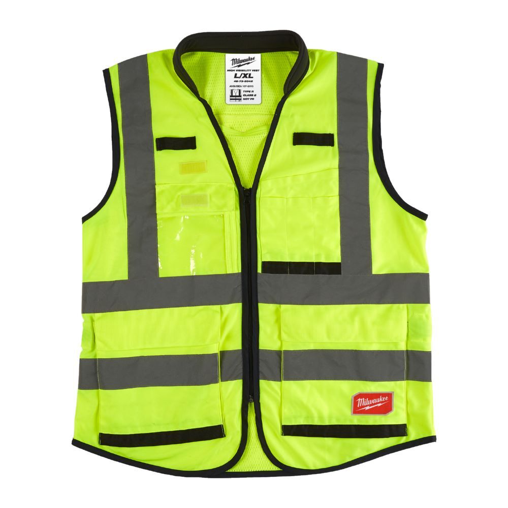 Milwaukee Premium Warnschutzweste gelb Größe L XL Milwaukee Premium Warnschutzweste gelb Größe L XL