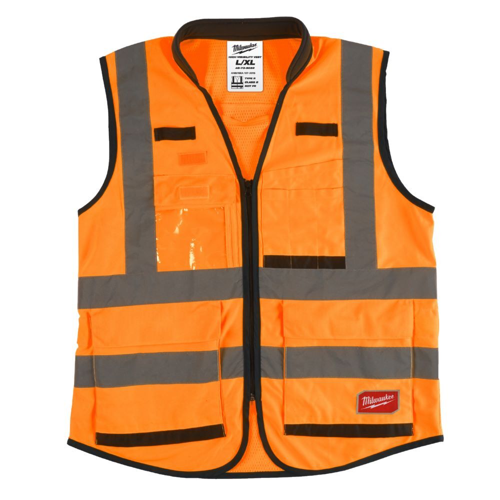Milwaukee Premium Warnschutzweste orange Größe XXL XXXL Produktbild Milwaukee Premium Warnschutzweste orange Größe XXL XXXL