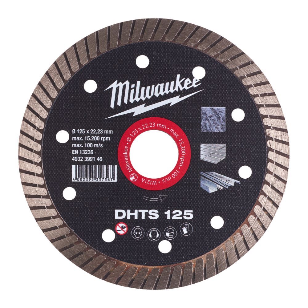 Milwaukee Diamanttrennscheibe DHTS 125 mm extra dünn Produktbild Milwaukee Diamanttrennscheibe DHTS 125 mm extra dünn