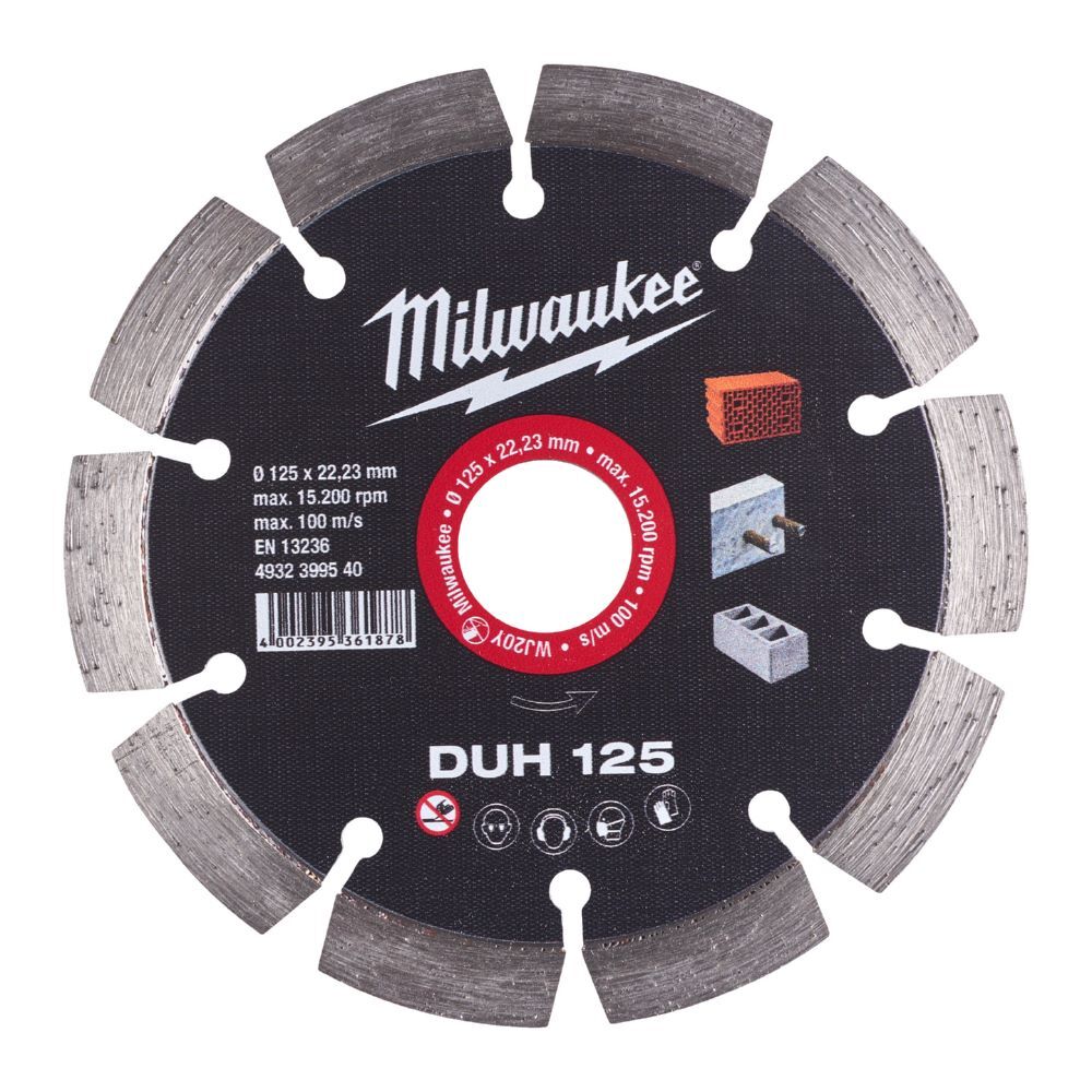 Milwaukee Diamanttrennscheibe DUH 125 mm für harte Materialien Produktbild Milwaukee Diamanttrennscheibe DUH 125 mm für harte Materialien
