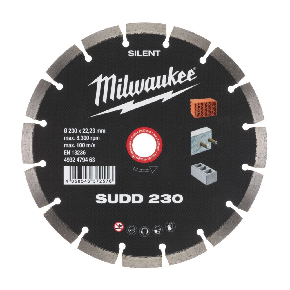 Milwaukee für harte Materialien Diamanttrennscheibe Silent SUDD 230 mm Produktbild Milwaukee für harte Materialien Diamanttrennscheibe Silent SUDD 230 mm