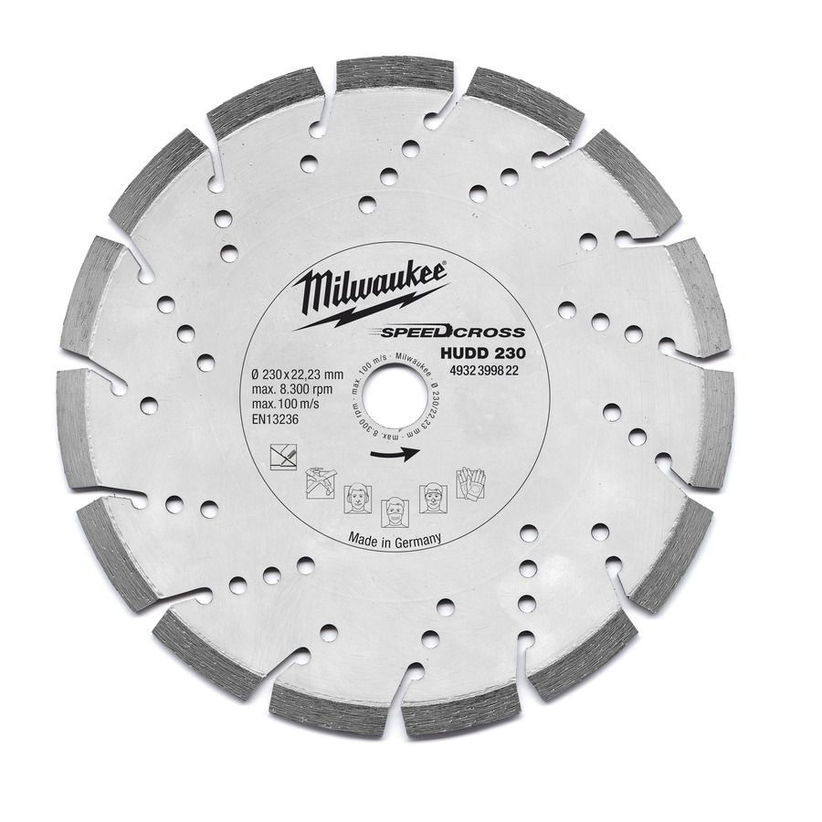 Milwaukee für harte Materialien Speedcross Diamanttrennscheibe HUDD 230mm Produktbild Milwaukee für harte Materialien Speedcross Diamanttrennscheibe HUDD 230mm