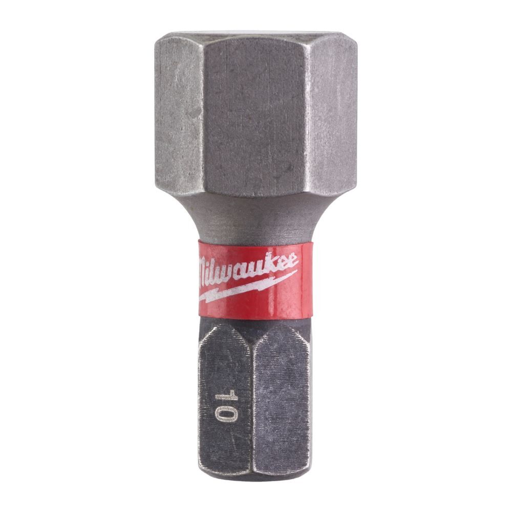 Milwaukee Schrauberbit Shockwave Hex 10 x 25 mm Produktbild Milwaukee Schrauberbit Shockwave Hex 10 x 25 mm