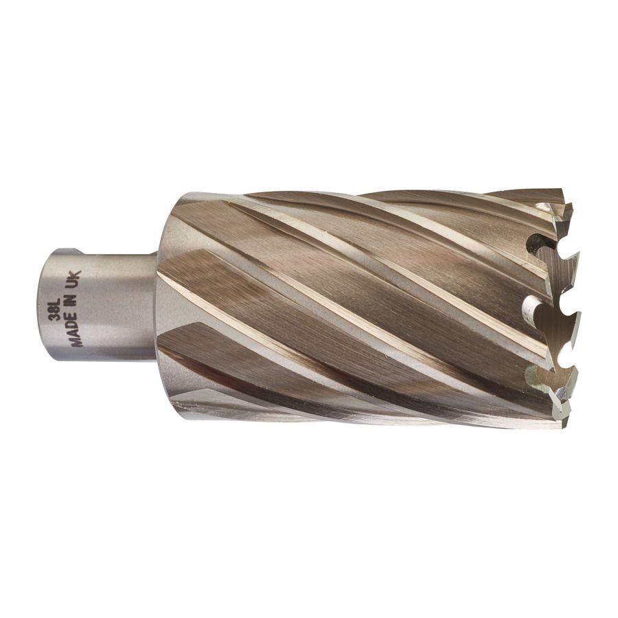 Milwaukee HSS Kernlochbohrer lang 38x50mm Produktbild Milwaukee HSS Kernlochbohrer lang 38x50mm