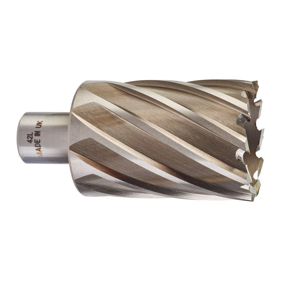 Milwaukee HSS Kernlochbohrer lang 42x50mm Produktbild Milwaukee HSS Kernlochbohrer lang 42x50mm