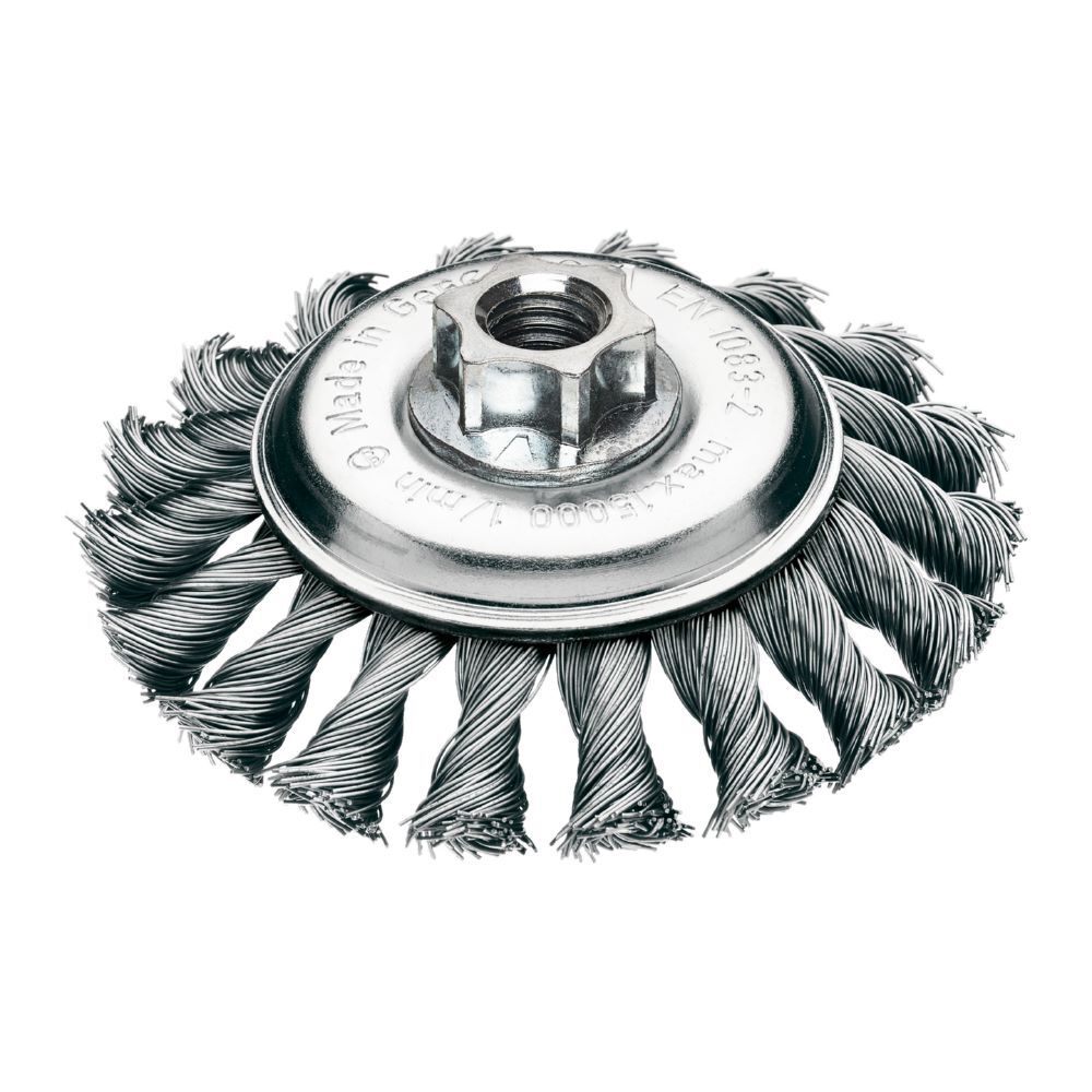 Produktbild Milwaukee Kegelbürste für Winkelschleifer gezopft Stahl 100 x 12 x 0,5 mm M14