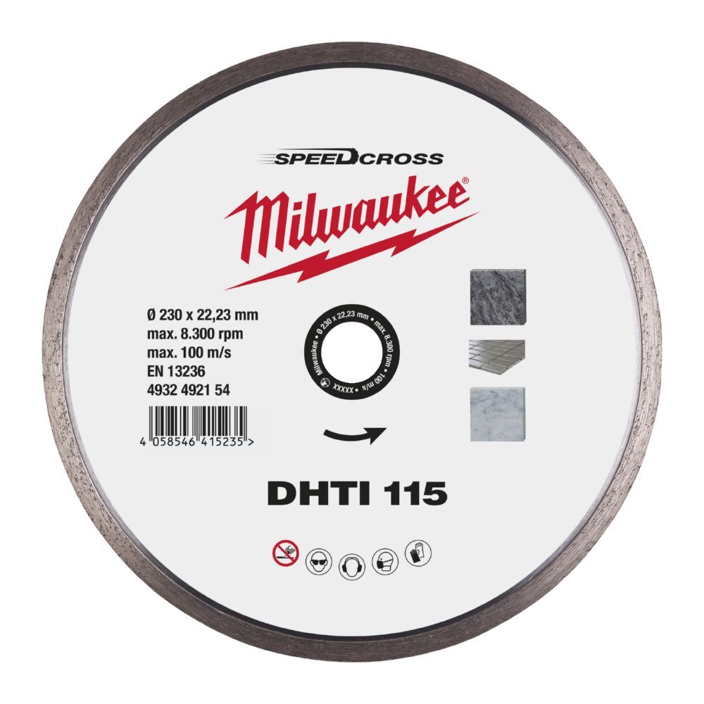Milwaukee Elektrowerkzeuge Speedcross Diamanttrennscheibe DHTi 115 mm 115 x 22.23 mm Produktbild Milwaukee Elektrowerkzeuge Speedcross Diamanttrennscheibe DHTi 115 mm 115 x 22.23 mm