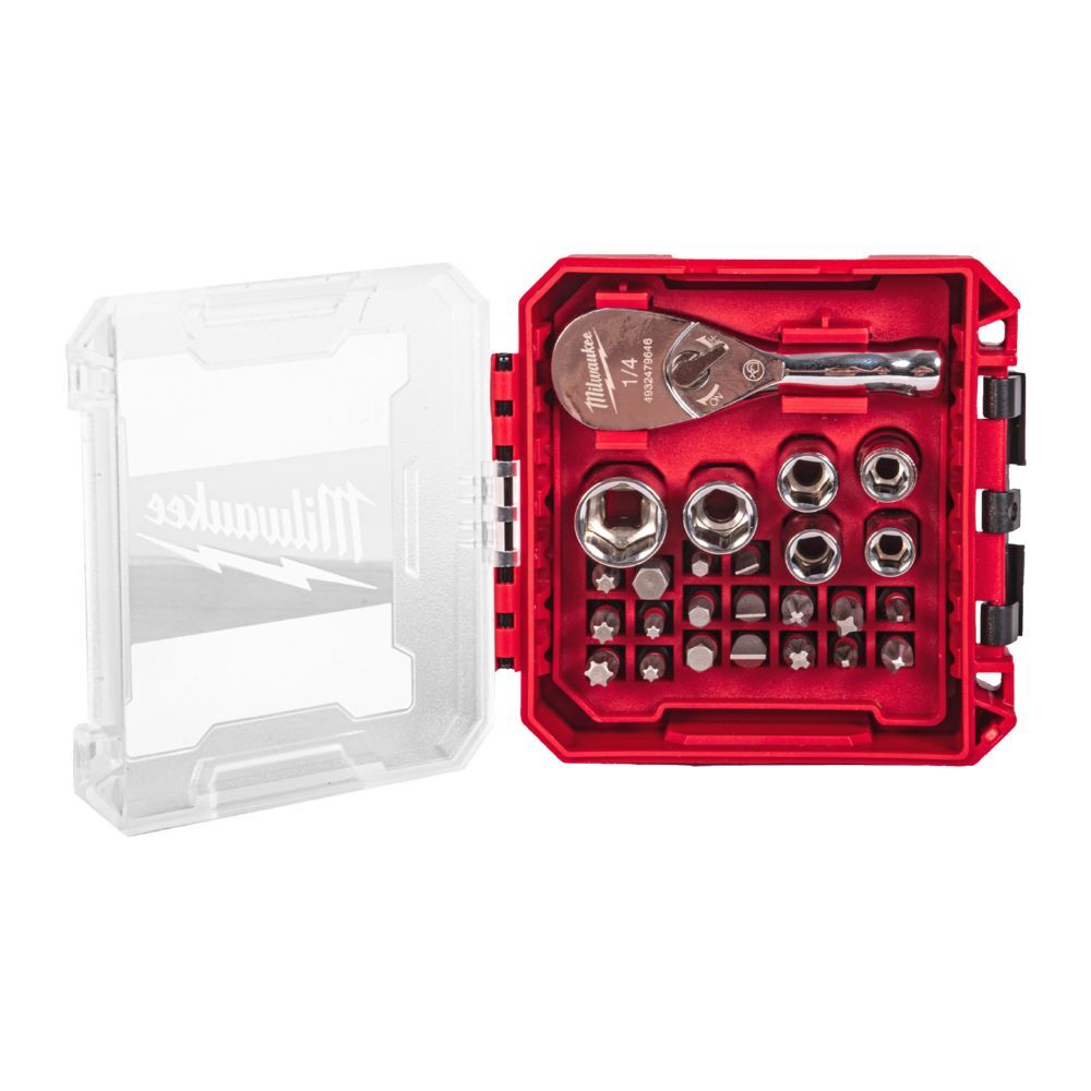 Produktbild 1/4 Kompakt-Ratschen-, Standard Steckschlüsseleinsätze und Bit-Set metrisch, 25 bild 4