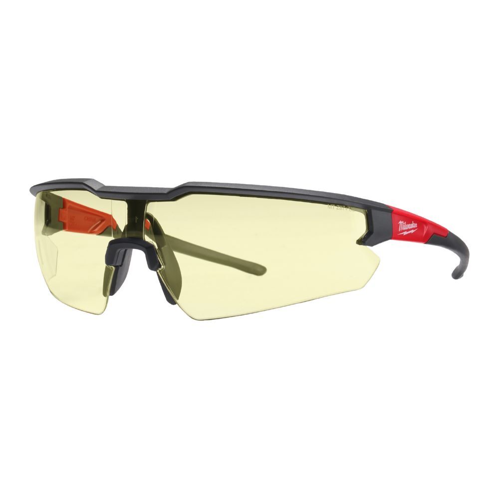 Milwaukee Schutzbrille gelb kratzfest & beschlagfrei Produktbild Milwaukee Schutzbrille gelb kratzfest & beschlagfrei