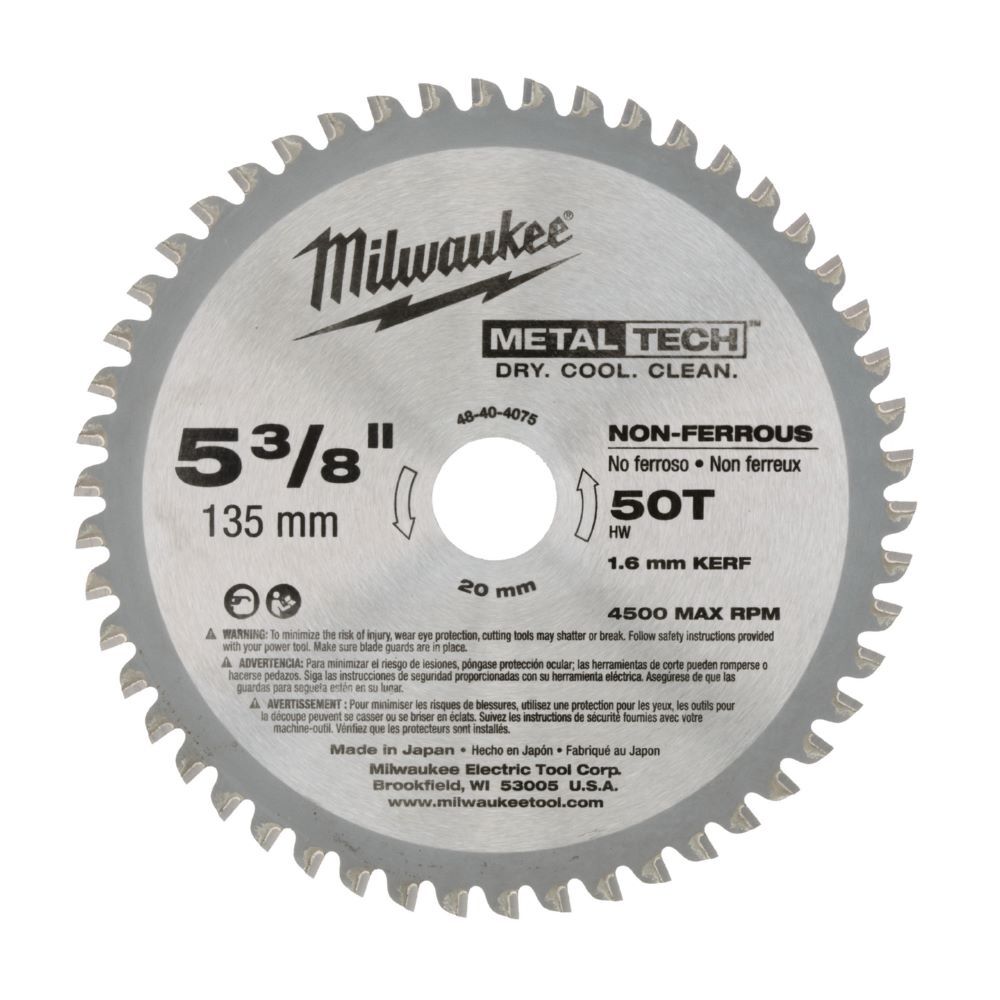 Milwaukee Kreissägeblatt 135/20 mm 50 Zähne Produktbild Milwaukee Kreissägeblatt 135/20 mm 50 Zähne