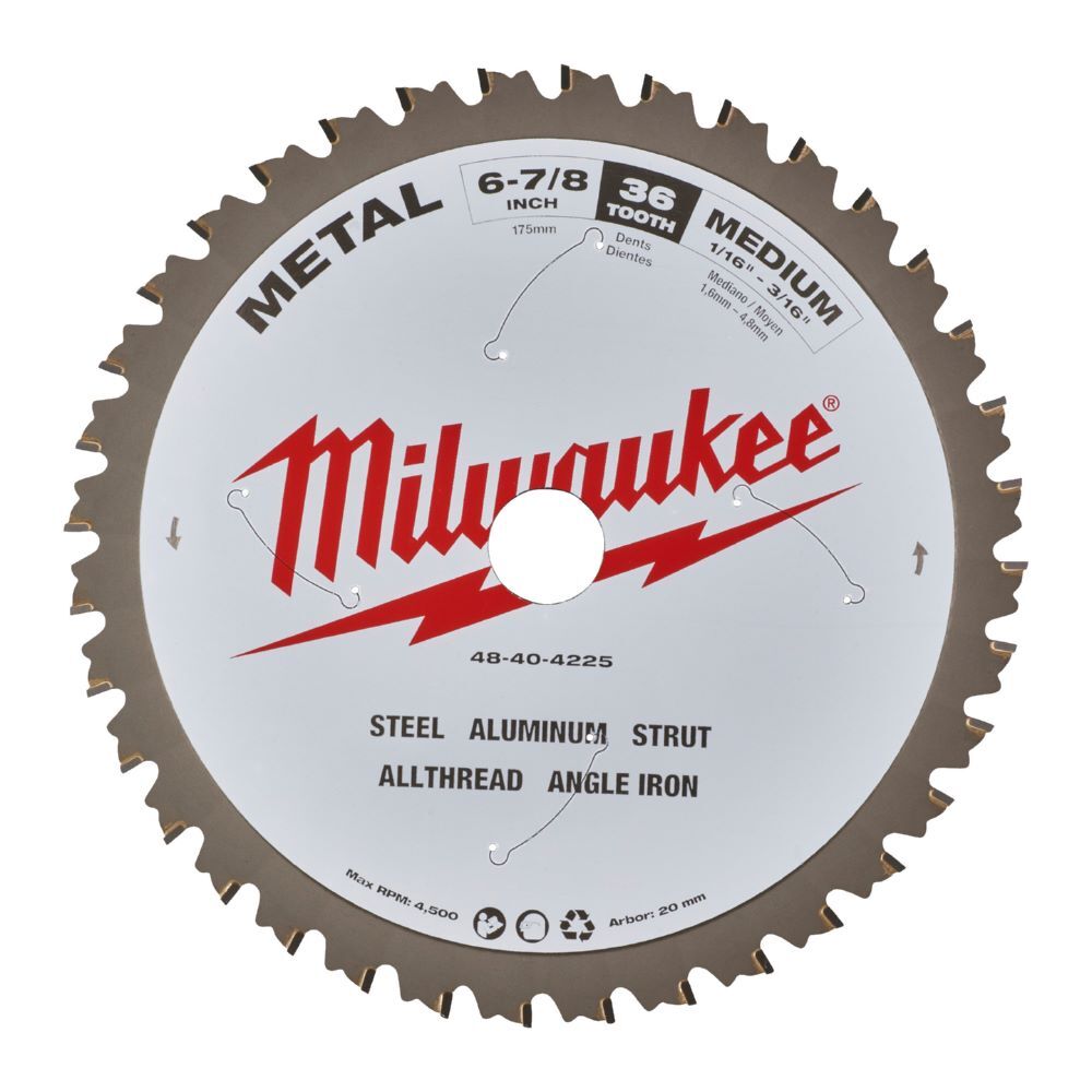 Milwaukee Z36 Kreissägeblatt für Metall Handkreissägen Produktbild Milwaukee Z36 Kreissägeblatt für Metall Handkreissägen