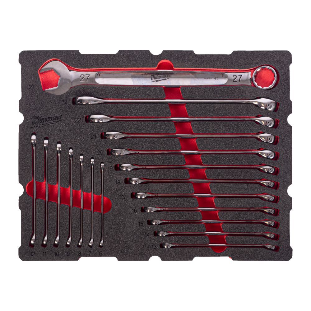 Produktbild Milwaukee MAX BITE Ringmaulschlüssel Einlage 19-teilige Einlage für PACKOUT Koffer