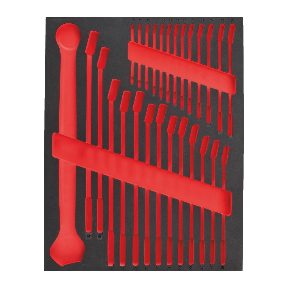 Milwaukee Elektrowerkzeuge Ersatz Einlage 3/3 für Ringmaulschlüssel für Werkstattwagen 78 cm Produktbild Milwaukee Elektrowerkzeuge Ersatz Einlage 3/3 für Ringmaulschlüssel für Werkstattwagen 78 cm