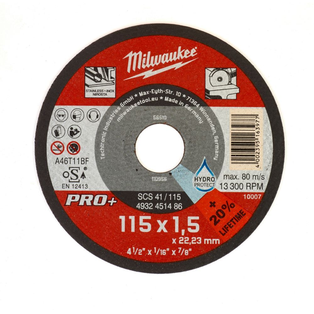 Milwaukee Metalltrennscheibe PRO INOX 125 mm SCS41 1,5 mm Produktbild Milwaukee Metalltrennscheibe PRO INOX 125 mm SCS41 1,5 mm